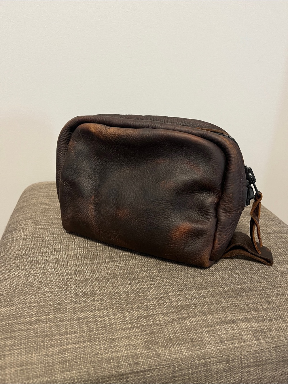 Brown Leather Travel Pouch